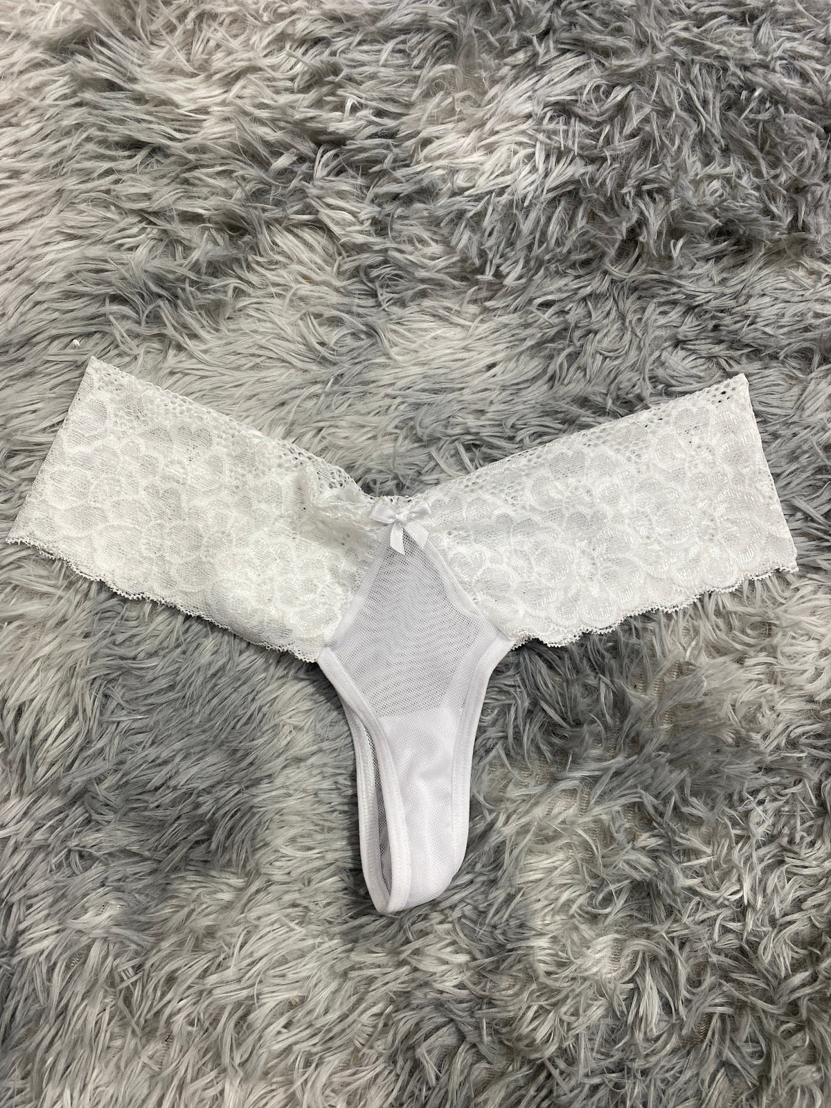 Con Moño Blanco Tanga De Dama