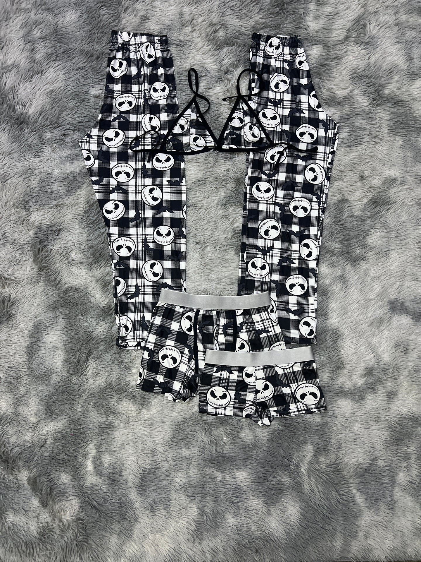 Jack plaid 5 piece pajama set For Halloween Nights 🎃👻