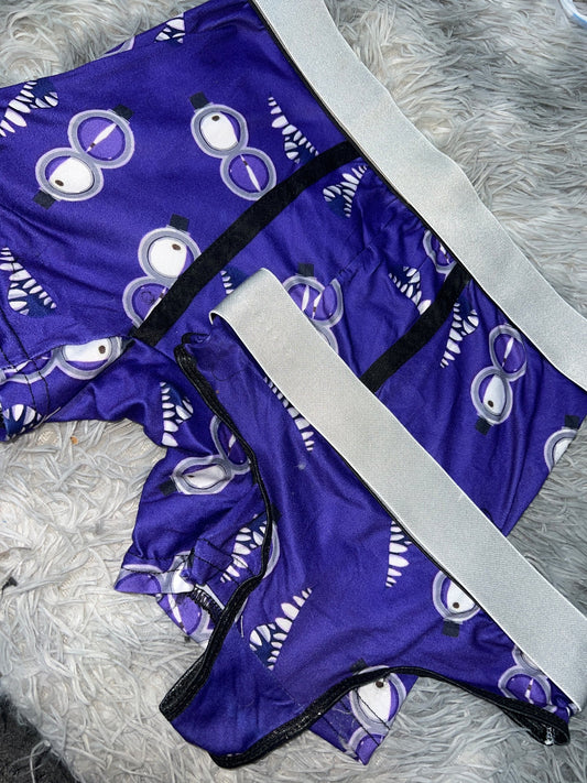 minions morado dúo unitalla con tanga