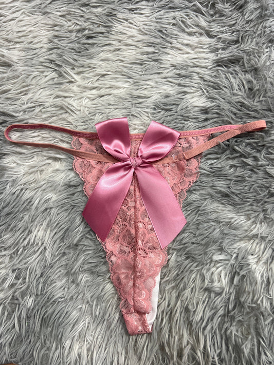 Moño Grande Rosa Tanga De Dama