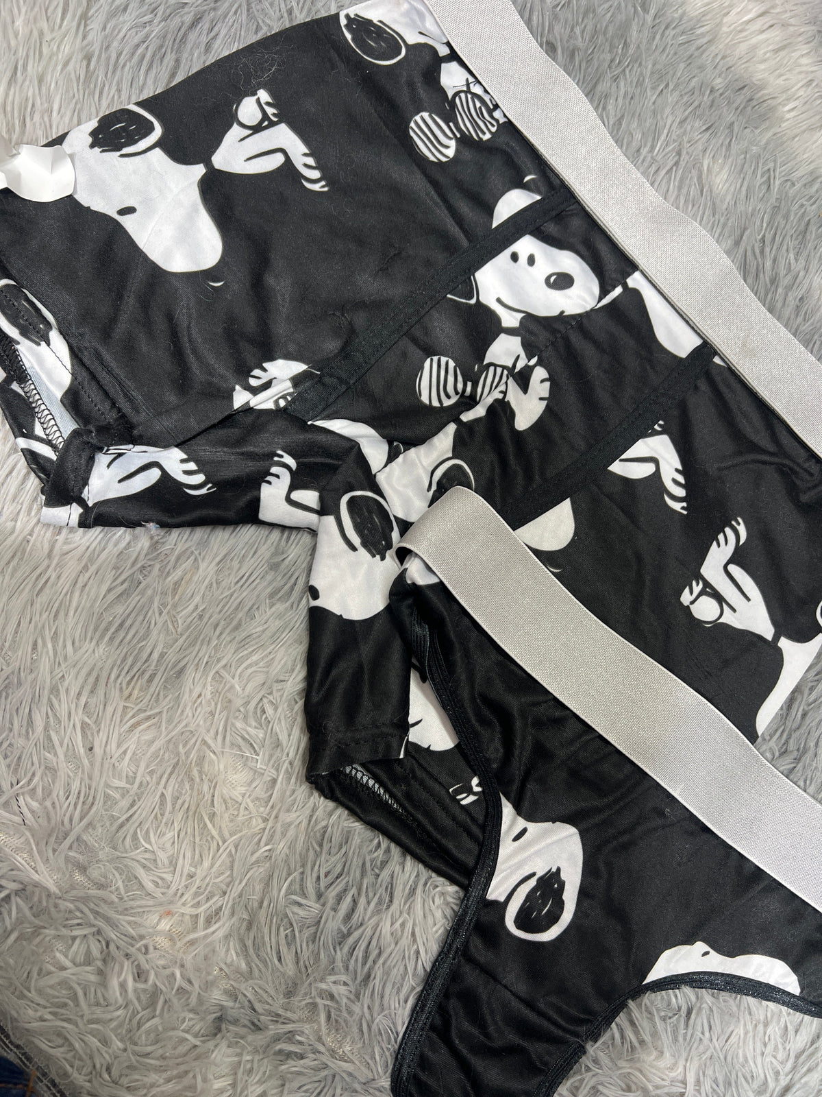 Snoopy Negro Boxer Con Tanga Unitalla Xl