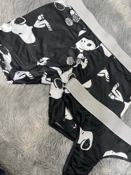 Snoopy Negro Boxer Con Tanga Unitalla Xl