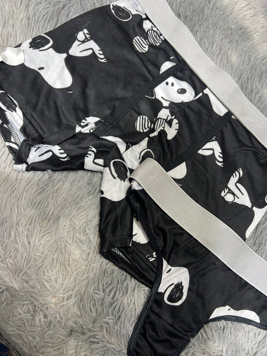 Snoopy negro boxer con tanga Unitalla