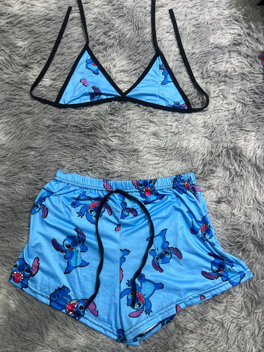 stitch completo Top con short unitalla de brush
