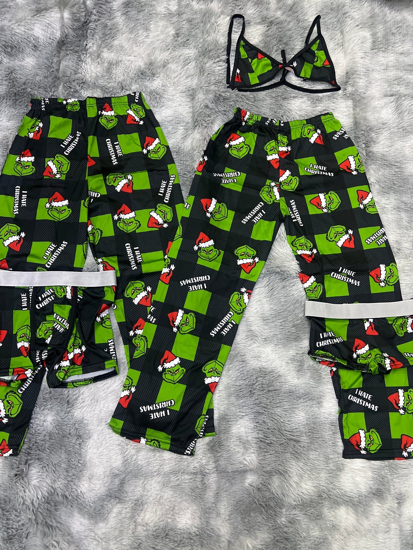 Grinch Green 5 piece pajama set christmas Holiday Cozy 🎄