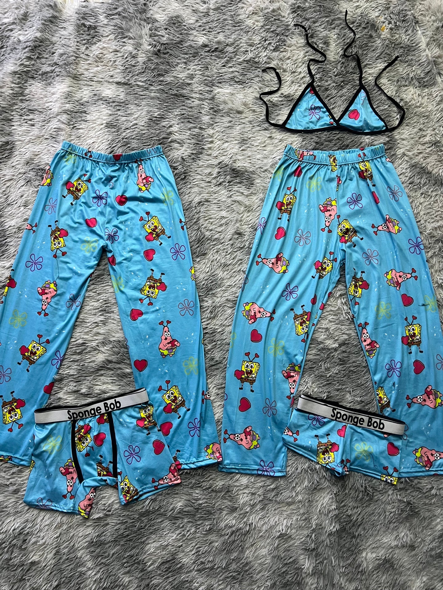 SpongeBob 5 piece pajama set For Couples Night 🍿