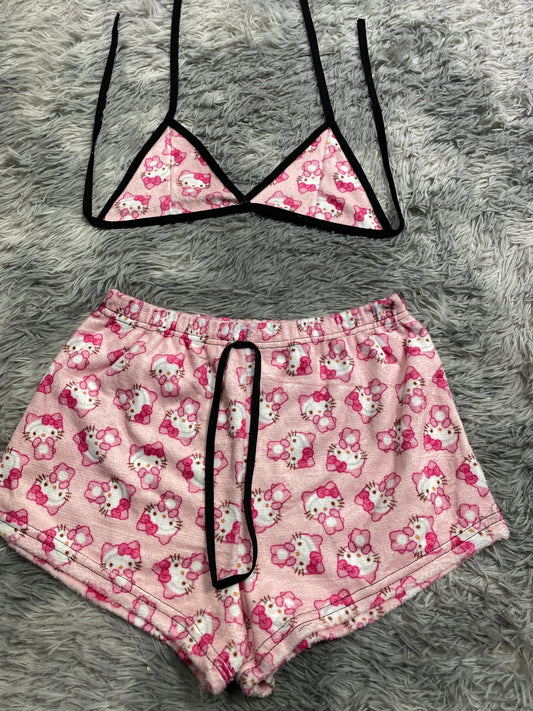 Hello kitty peluche Top con short unitalla de afelpado