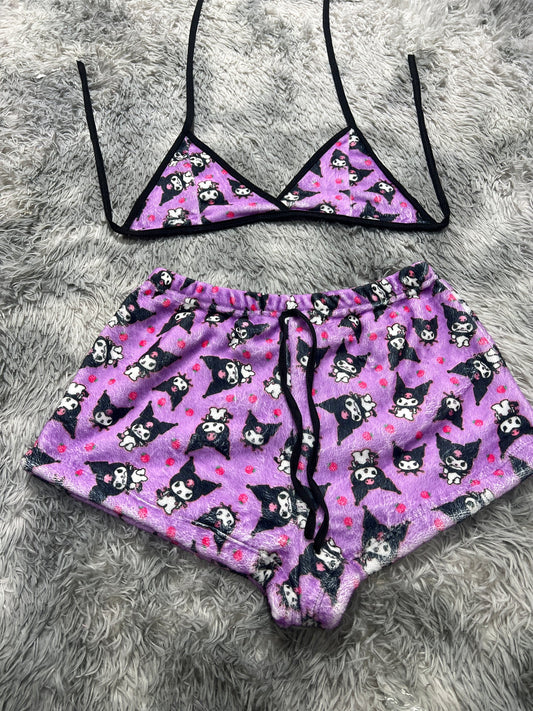 Kuromi Top con short unitalla de afelpad