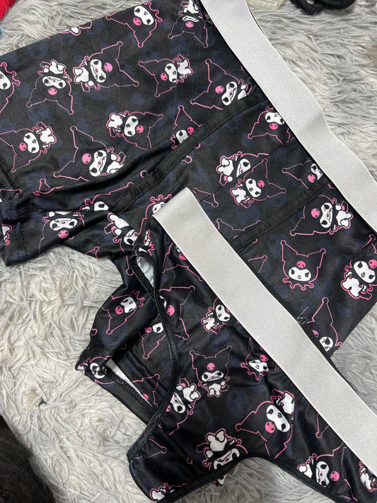kuromi enojada dúo boxer con tanga unitalla