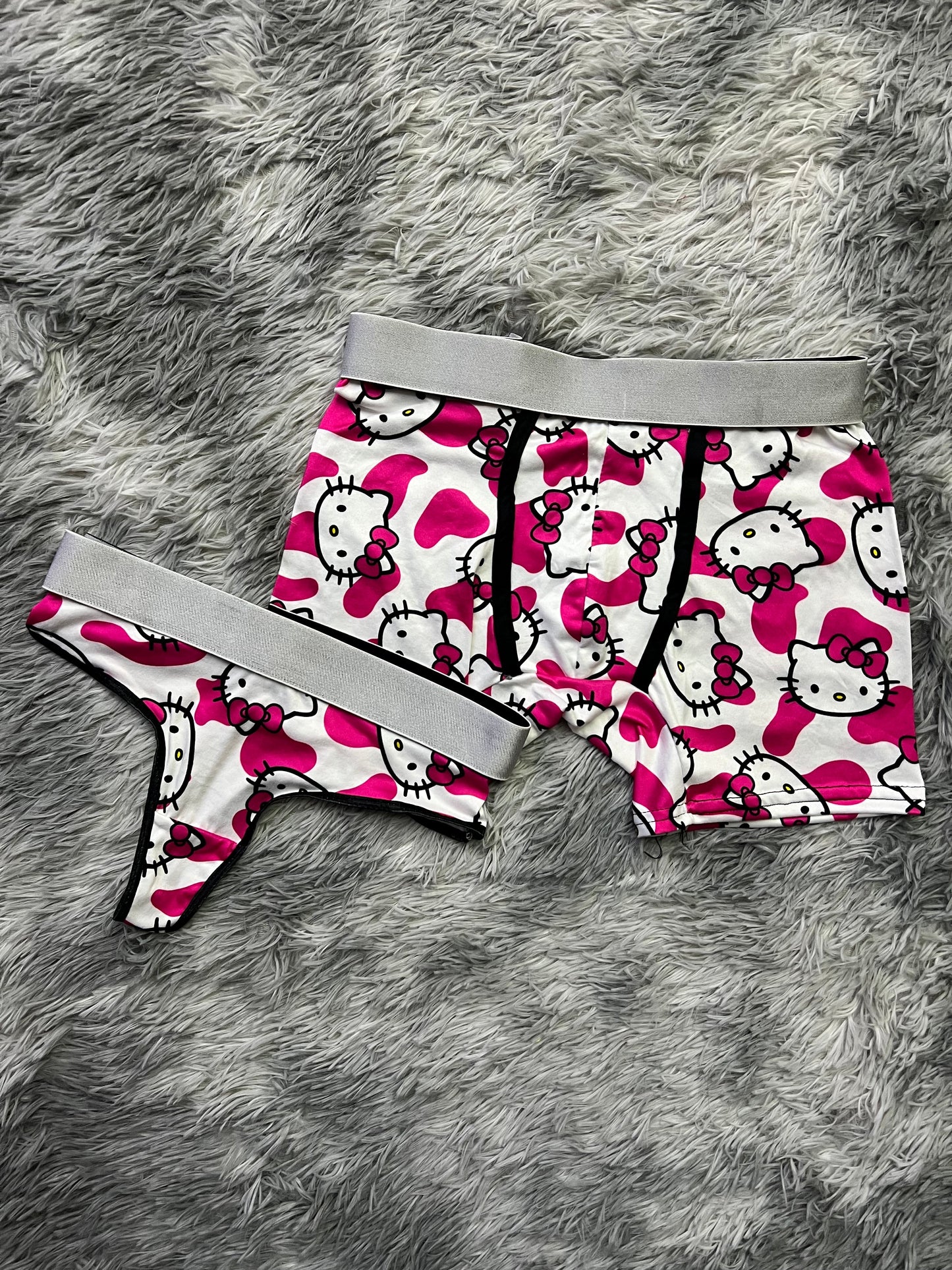 Kitty Cow Print Multicolor duo unitalla con tanga