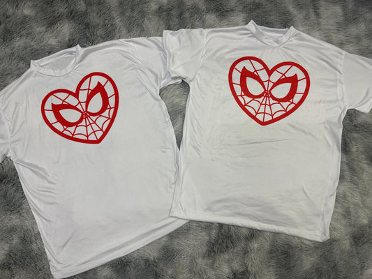 Corazón spiderman Dúo de playera!