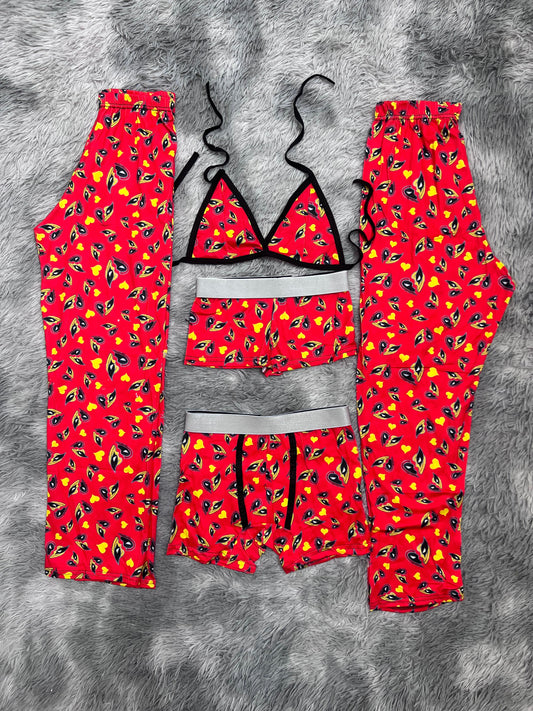 deadpool x wolwerine  pijama 5 piezas