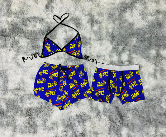 short con top y Bóxer  Takis Morado