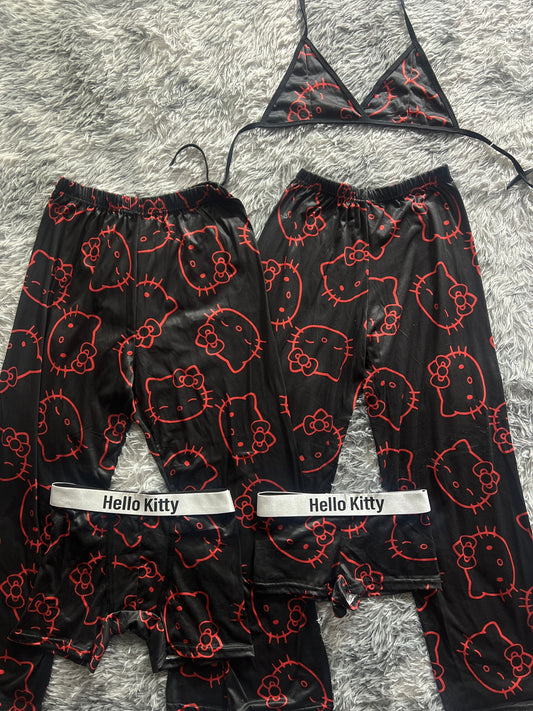 Hello kitty red faces Print 5 piece pajama