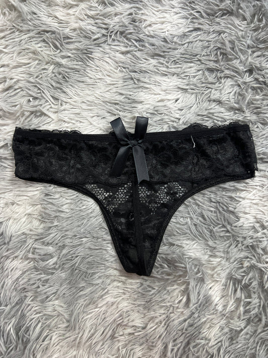 tanga de dama moño atrás negro