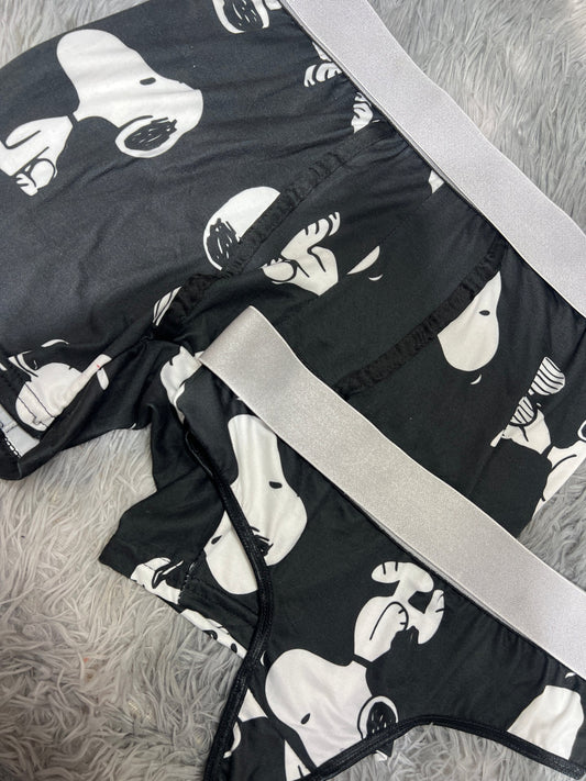 Snoopy negro boxer con tanga Unitalla