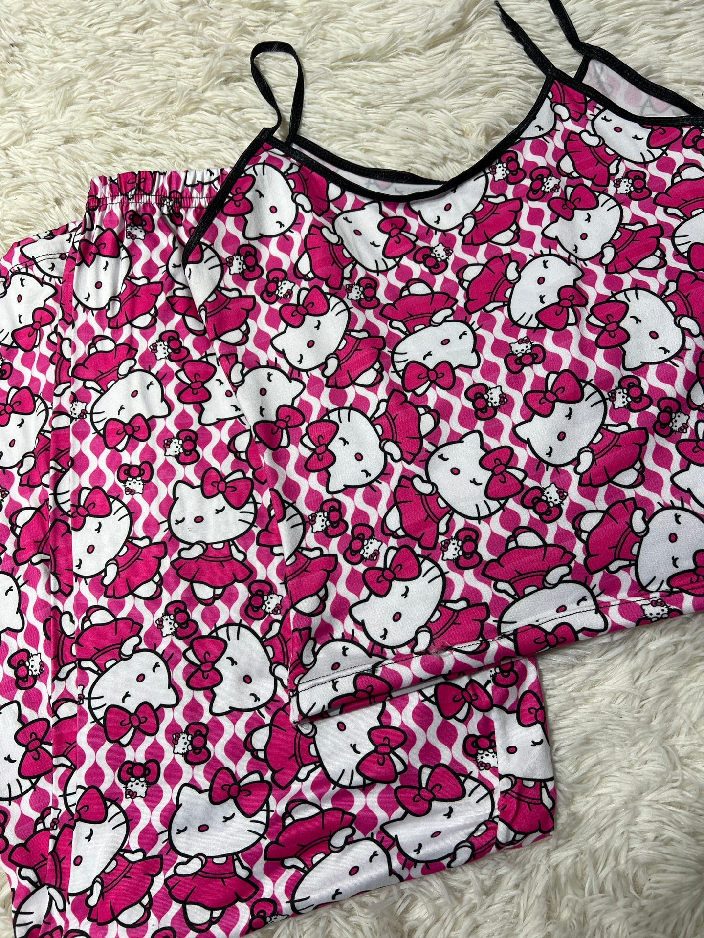 Hello kitty rosa Blusa con pantalón pijama de dama