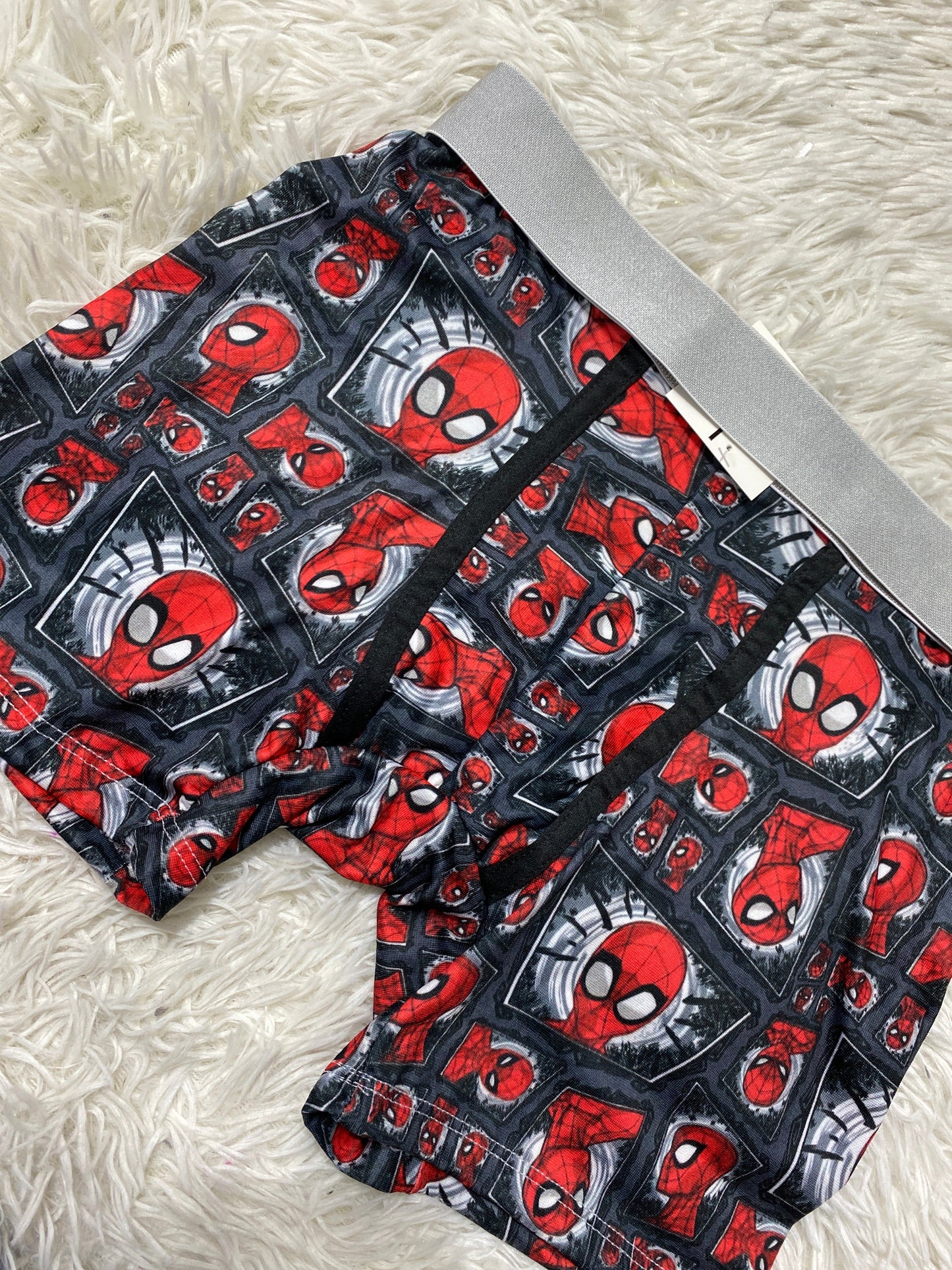 Boxer de caballero spider man gris