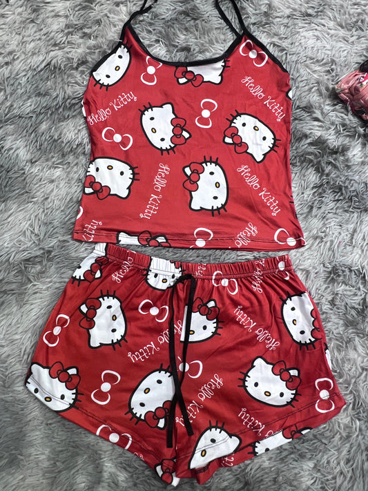 Hello Kitty Rojo Blusa Con Short
