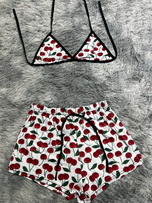 Cereza Top Con Short Unitalla De Brush
