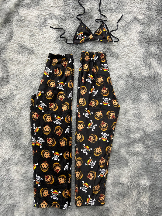 One Piece Luffy Duo De Pijama Afelpada