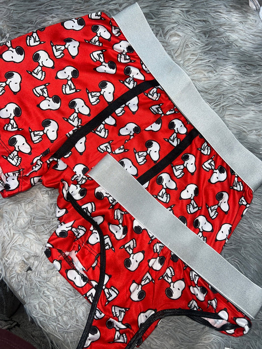 snoopy rojo dúo unitalla con tanga