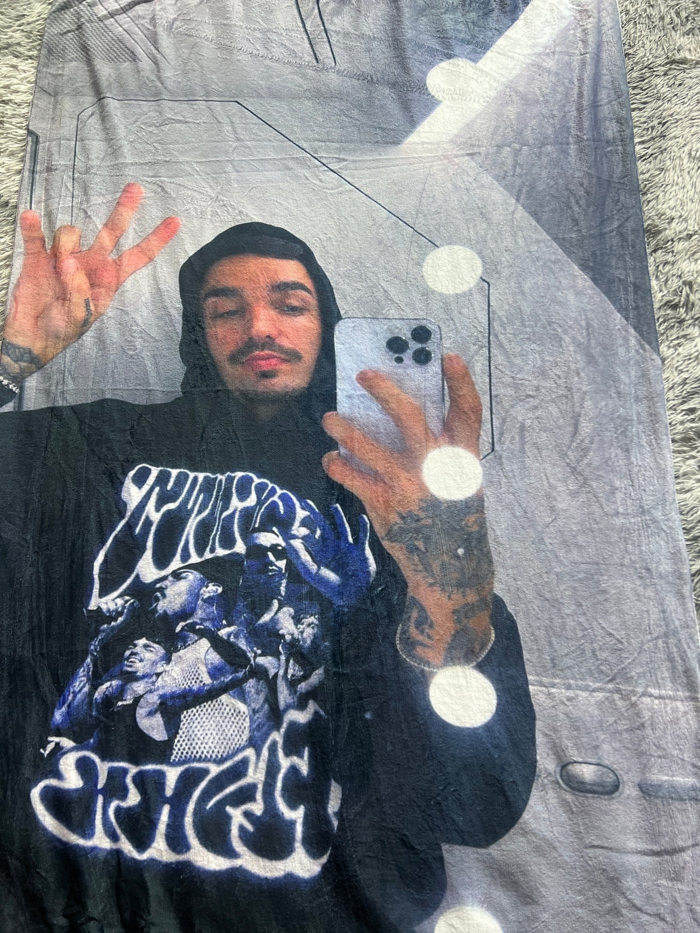 Frazada Reels B sudadera negra