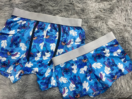Stitch palmera fondo azul duo de boxer XL