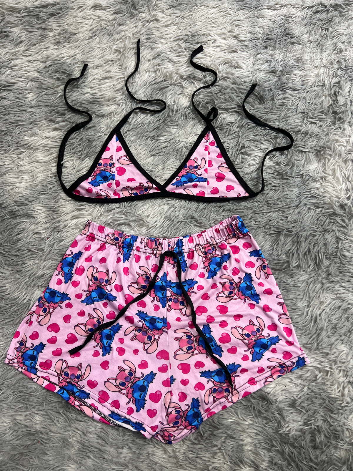 Stitch Y Angel Top Con Short Unitalla De Brush