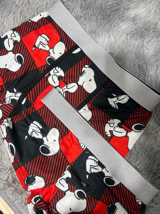 snoopy cuadros rojos dúo con boxer