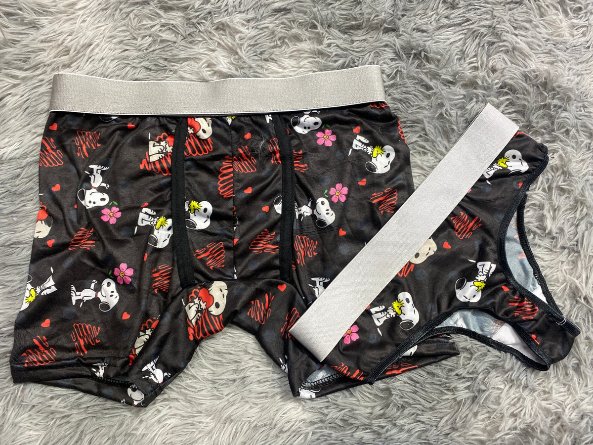 Snoopy Con Una Flor Duo De Tanga Unitalla