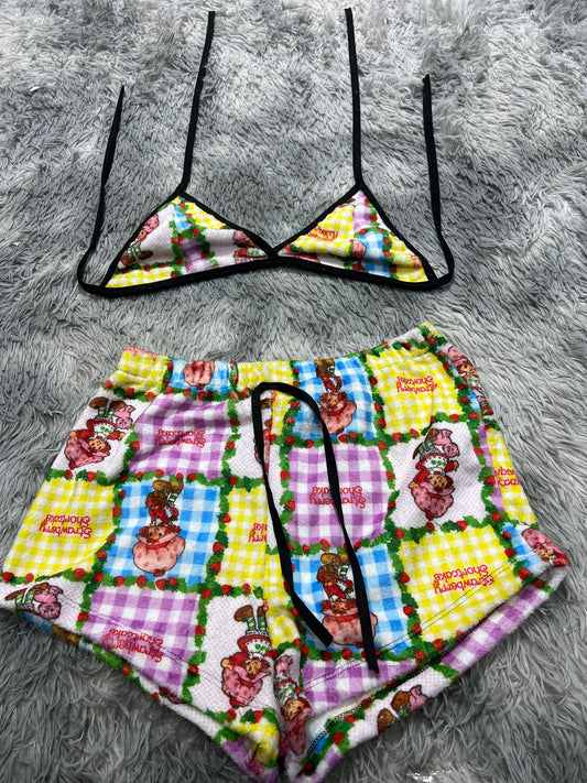 Fresita Rosita  Top con short unitalla de afelpad