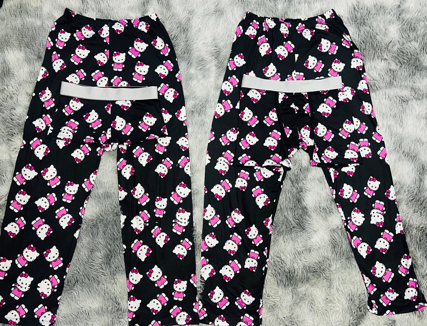 Hello Kitty black Print 5 piece pajama set For Couples 😺