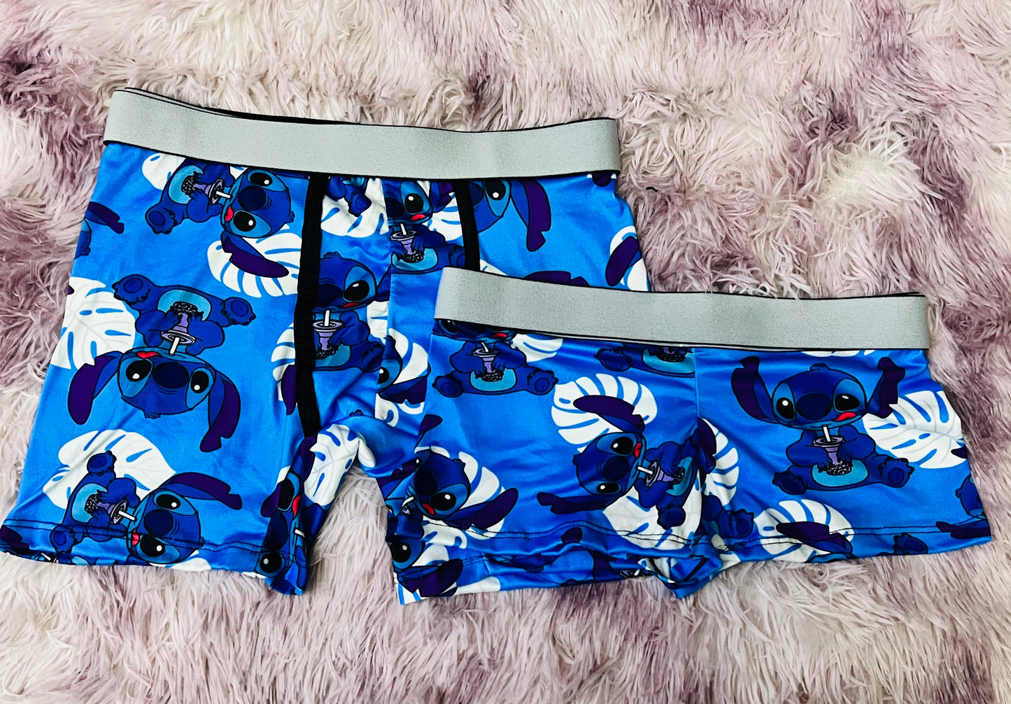 Stitch Ohana Estampa Azul Duo Unitalla De 5 Piezas