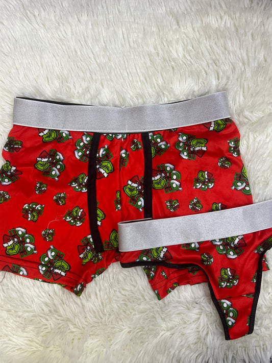 Grinch rojo duo tanga navidad