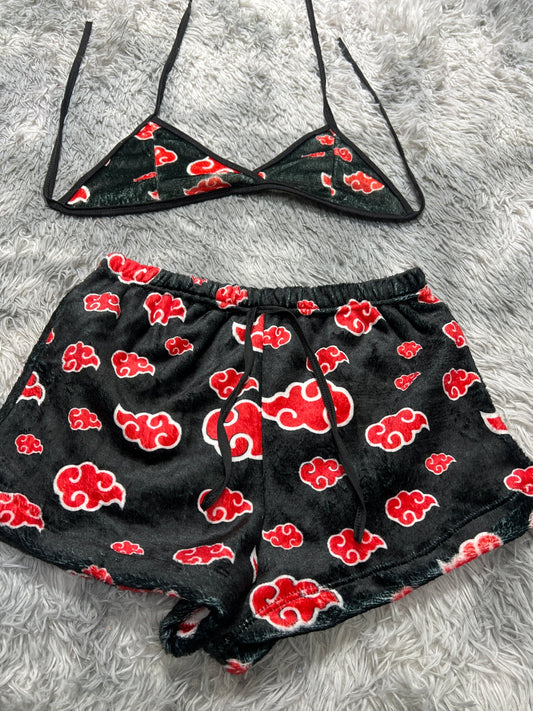 Nubes de Naruto Top con short unitalla de afelpad