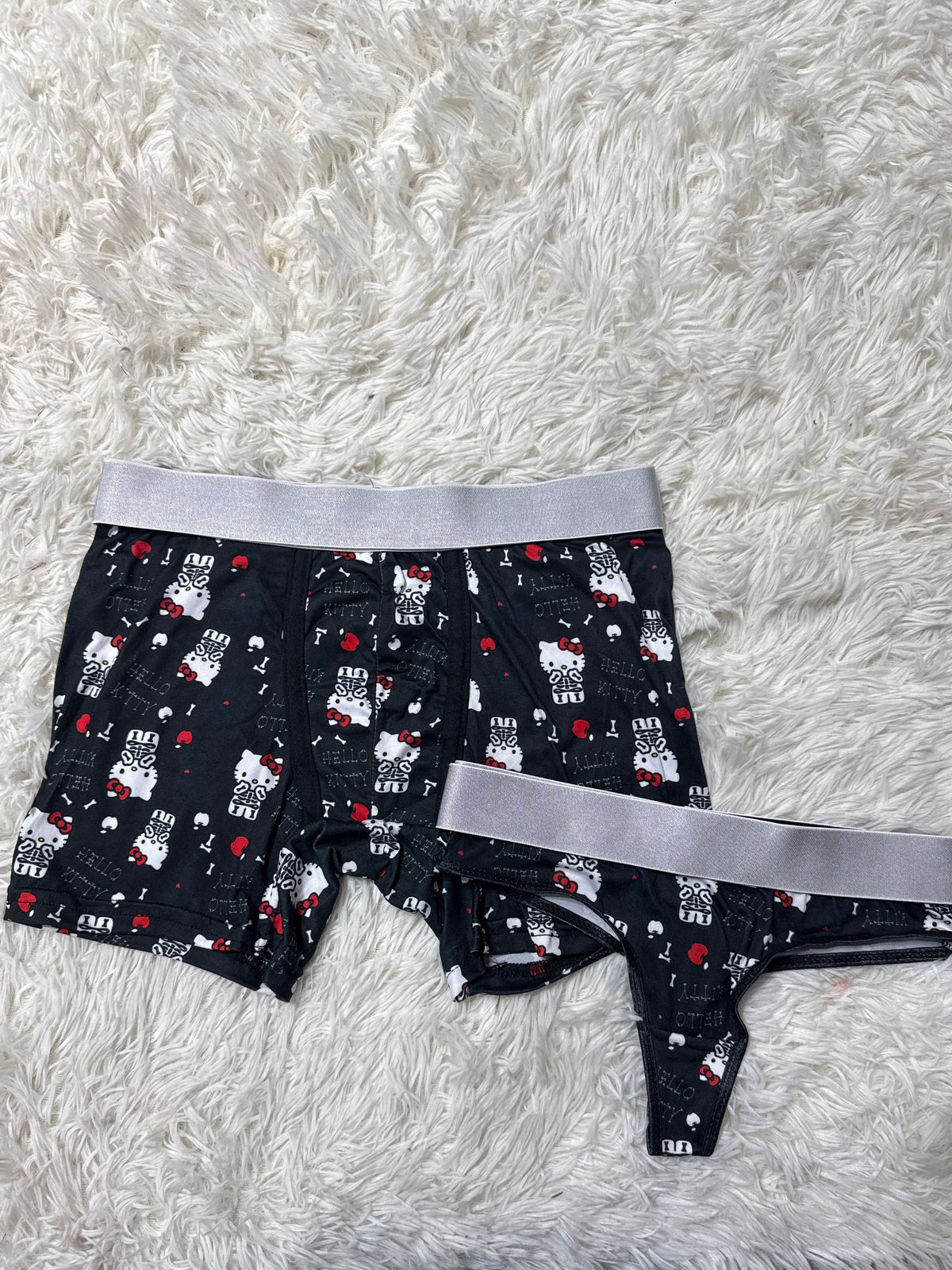 Hello Kitty Calavera Duo De Boxer Con Tanga Xl