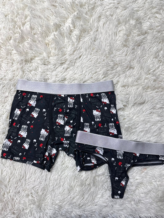 Hello Kitty calavera duo de boxer con tanga