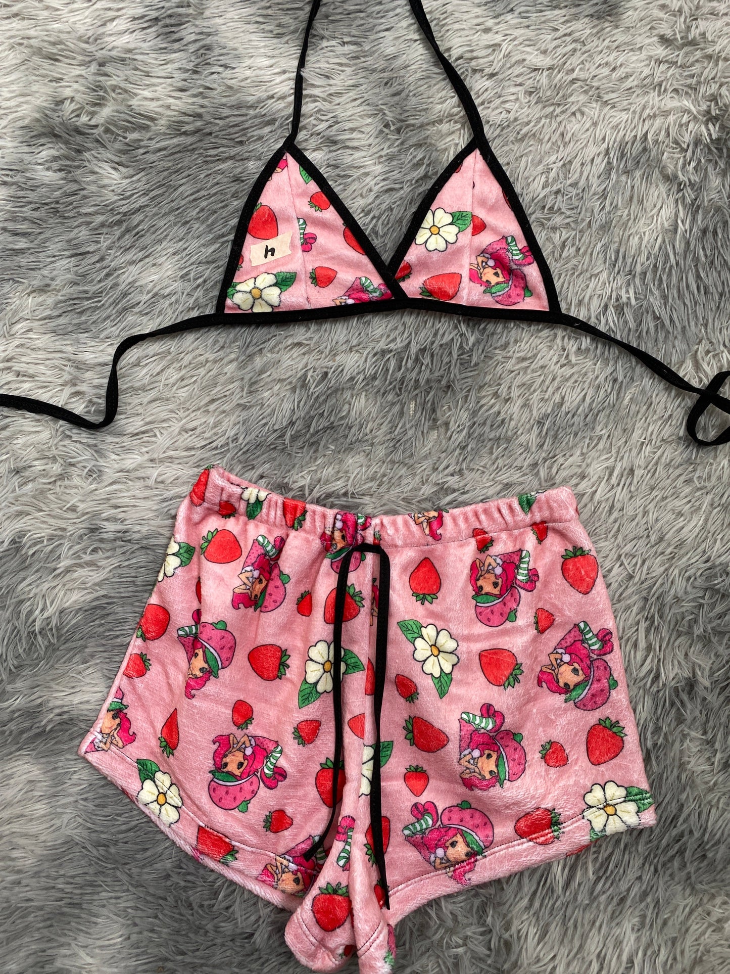 rosita fresita top con short unitalla de afelpado