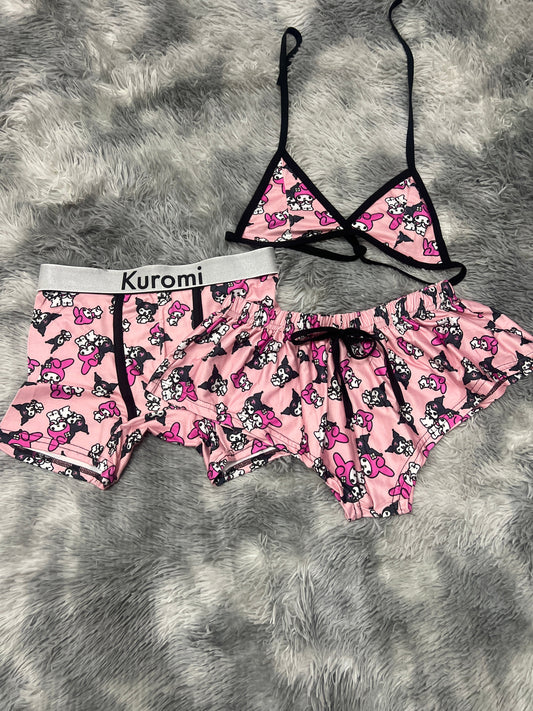 Kuromi Melody Cozy Rosa duo short con top