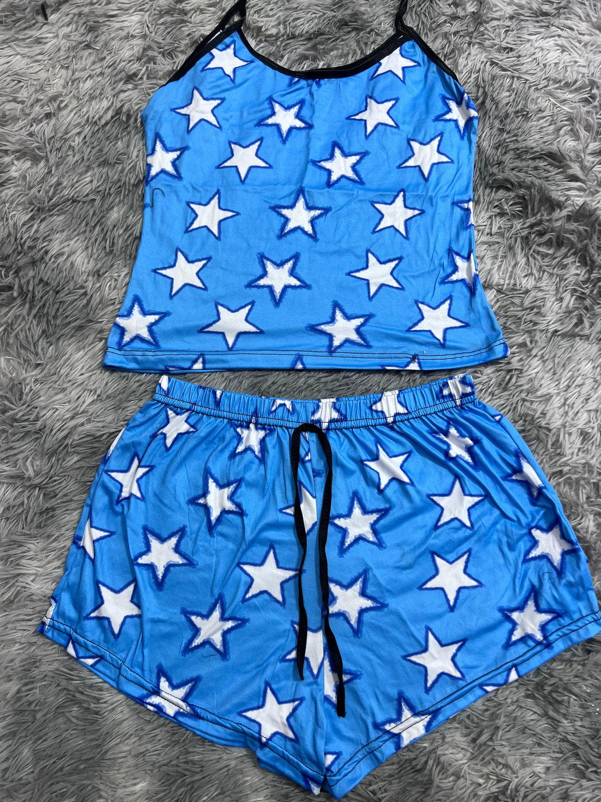 Estrellas Azul Blusa Con Short