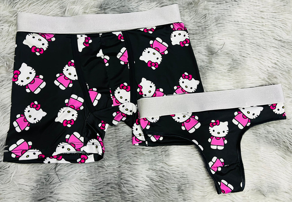 Hello Kitty Negro Duo Unitalla Con Tanga