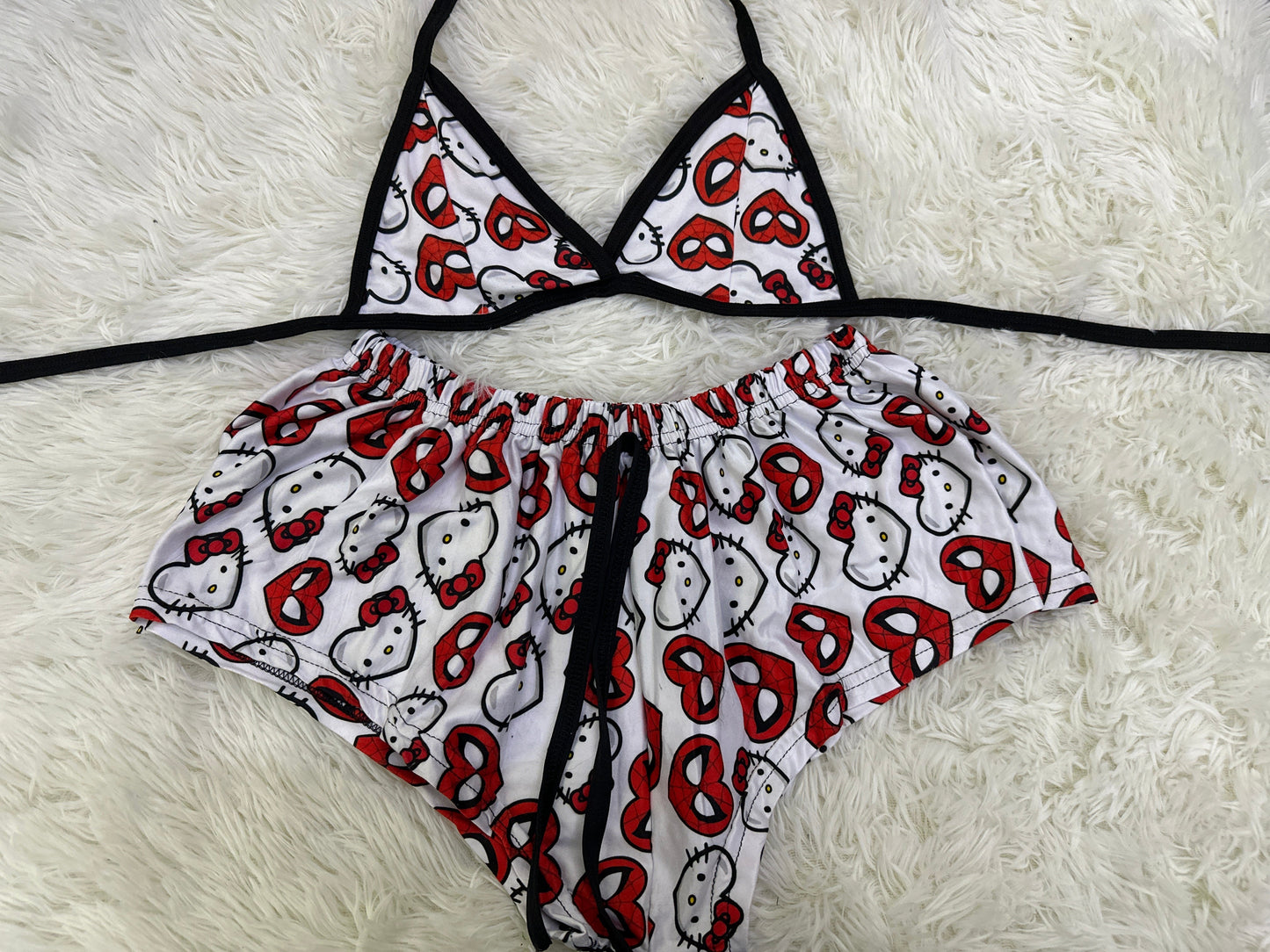 Spider Man Print Short Rojo duo short con top