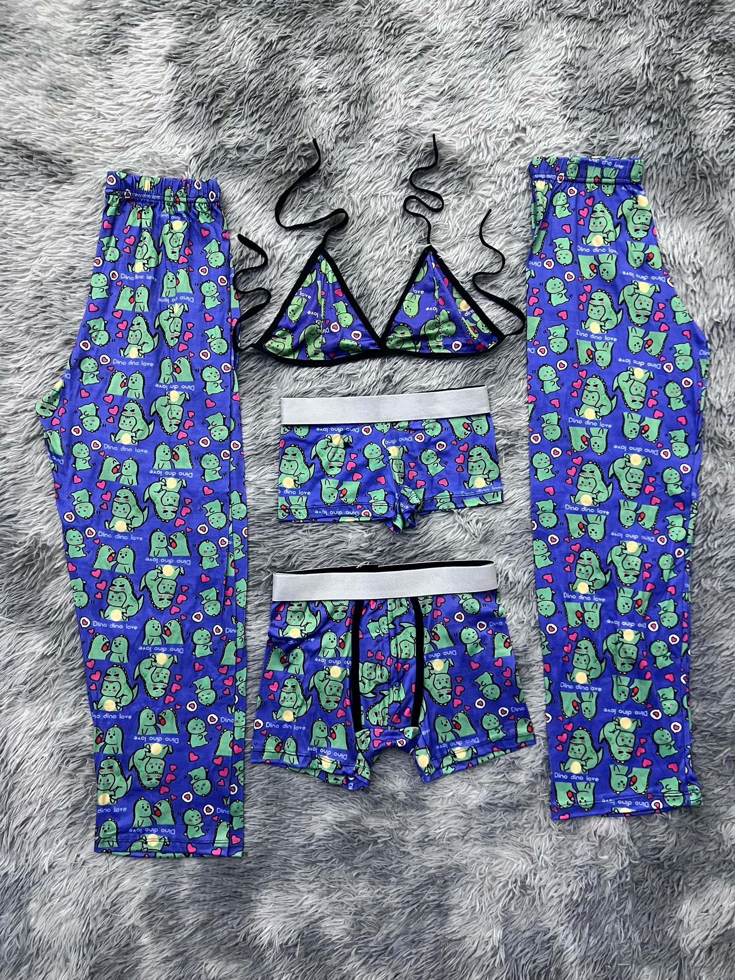 dinos amor pijama 5 piezas