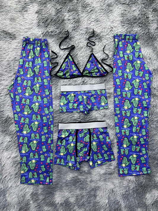 dinos amor pijama 5 piezas