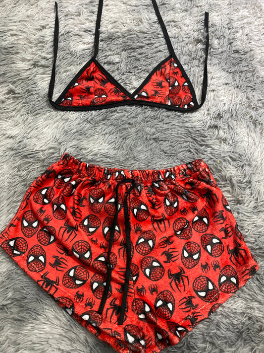 Spiderman Top Con Short Unitalla De Afelpado