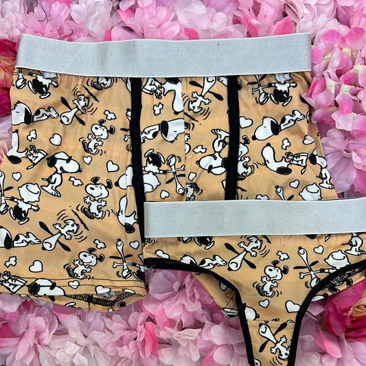 Snoopy Marrón Duo Unitalla Con Tanga