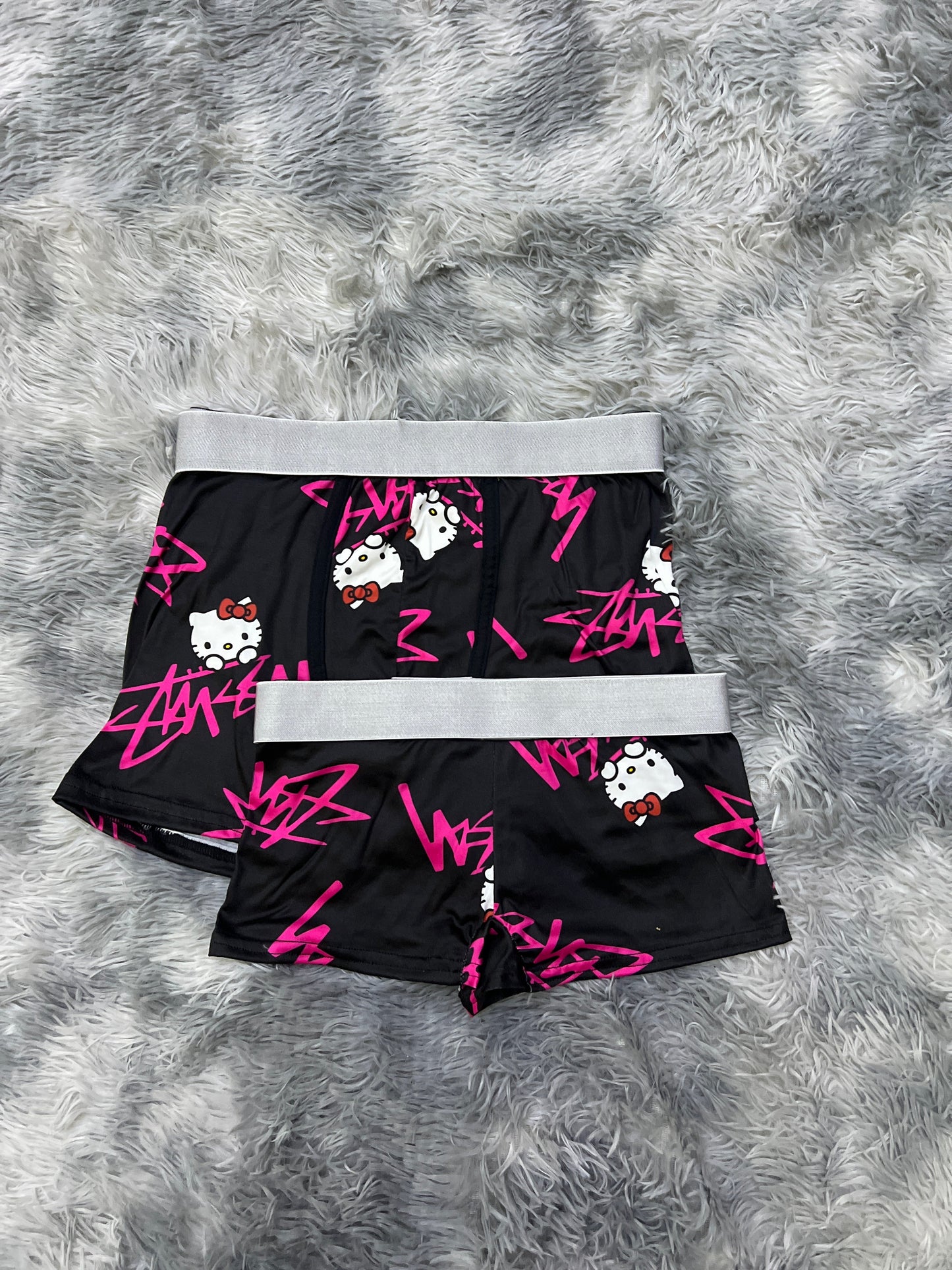 Hello Kitty Stussy Negro Duo Unitalla Con boxer