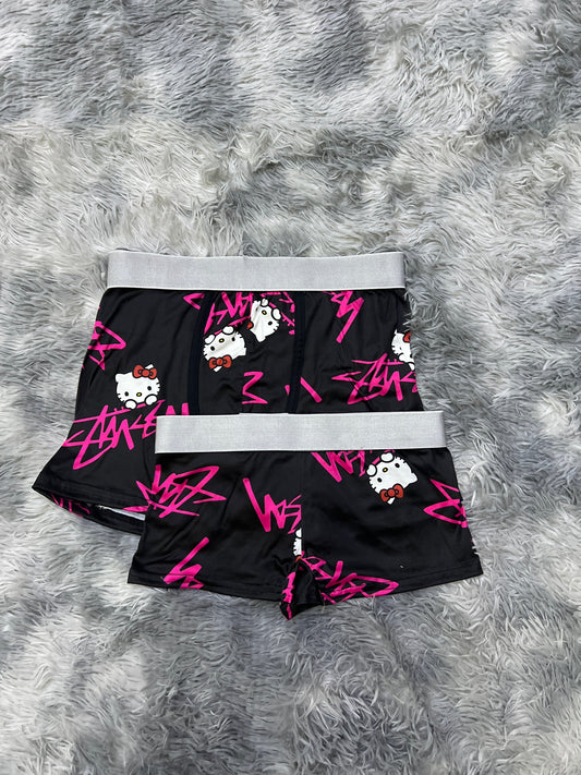 Hello Kitty Stussy Negro Duo Unitalla Con boxer