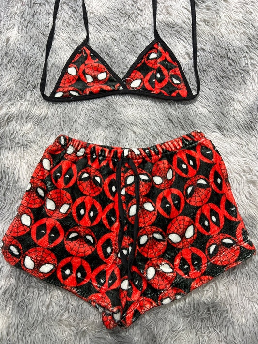 Spiderman derpool Top con short unitalla de afelpad